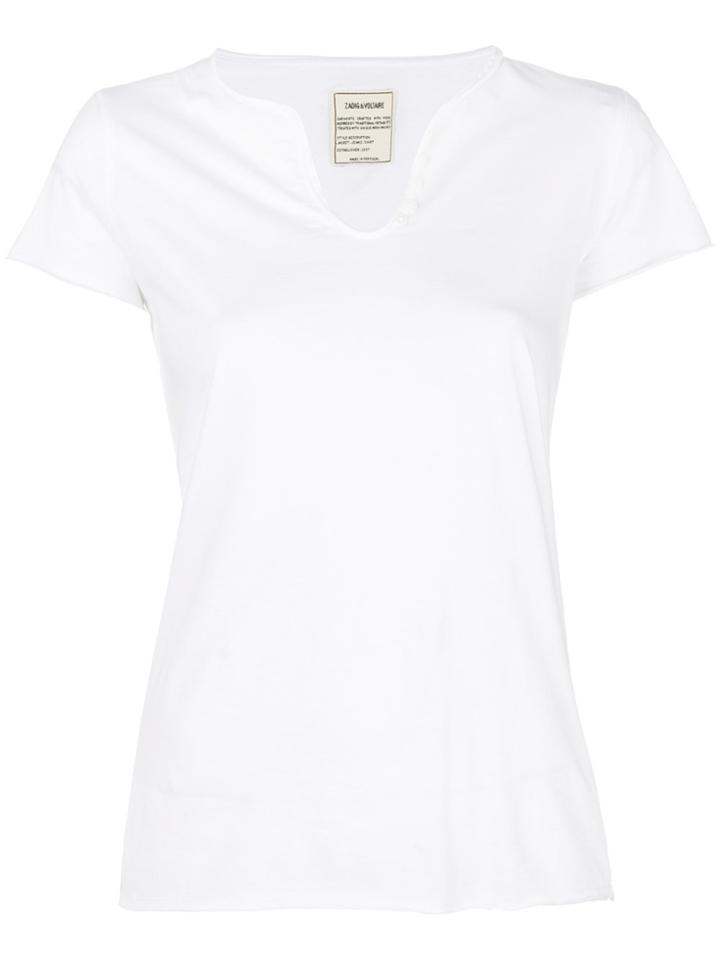 Zadig & Voltaire Shortsleeved Buttoned T-shirt - White