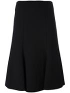 Jonathan Simkhai Flared Skirt, Women's, Size: 8, Black, Spandex/elastane/wool