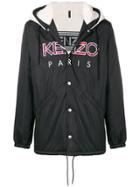 Kenzo Logo Hooded Jacket - Black