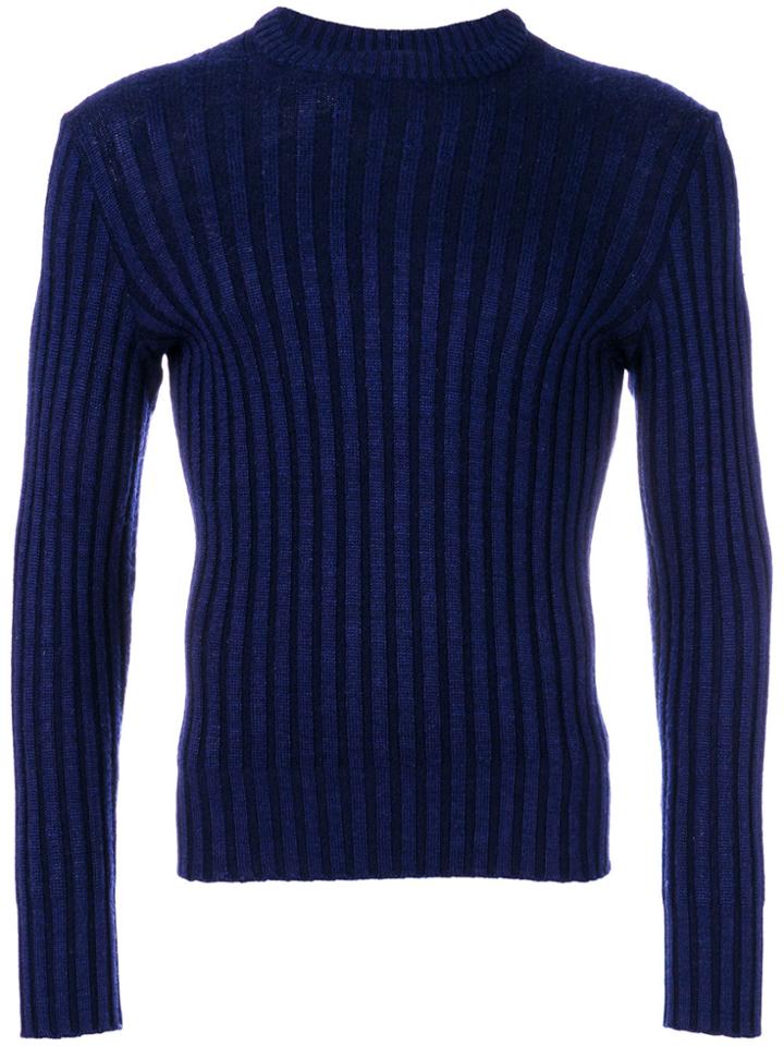 Pierre Cardin Vintage Tonal Striped Jumper - Blue