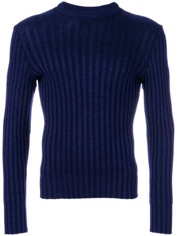 Pierre Cardin Vintage Tonal Striped Jumper - Blue
