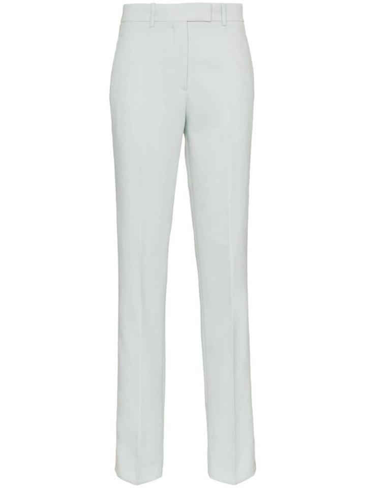 Calvin Klein 205w39nyc Straight Leg Wool Trousers With Tuxedo Stripe -