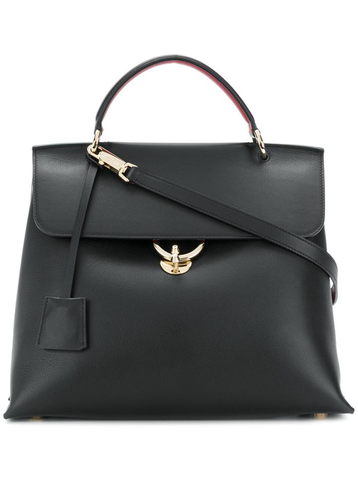 Salvatore Ferragamo Gancio Flap Tote Bag - Black