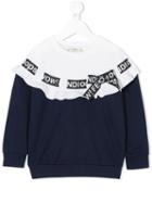Fendi Kids - 'wow!' Bib Jumper - Kids - Polyamide/spandex/elastane/viscose - 8 Yrs, Blue