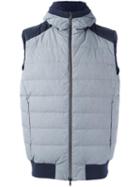 Herno Padded Vest, Men's, Size: 58, Grey, Polyester/polyamide/feather Down