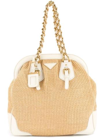 Prada Pre-owned Chain Shoulder Bag - Neutrals