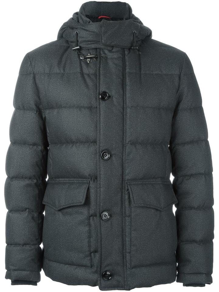 Fay Padded Jacket, Men's, Size: Xxl, Grey, Polyester/polyamide/feather Down