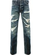 Mastercraft Union Tapered Distressed Jeans - Blue