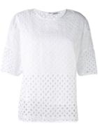 P.a.r.o.s.h. - Open Embroidery T-shirt - Women - Cotton - Xs, White, Cotton