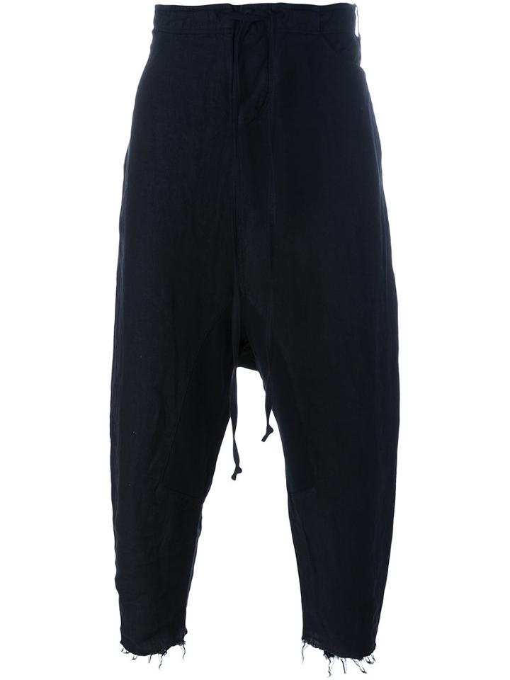 Lost & Found Rooms Tailored Back Trousers, Men's, Size: Small, Black, Linen/flax/cotton