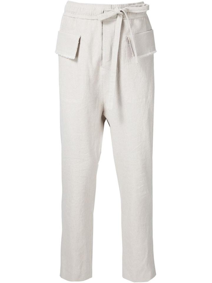 Damir Doma 'polate' Trousers, Men's, Size: Medium, Nude/neutrals, Hemp/cotton