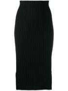 Courrèges Side Slit Skirt - Black