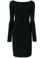 Norma Kamali - Long Sleeved Dress - Women - Polyester/spandex/elastane - M, Black, Polyester/spandex/elastane