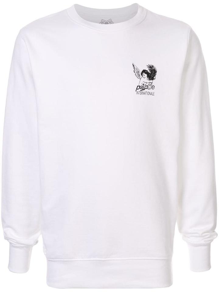 Palace Cherub Frame Crew Neck - White
