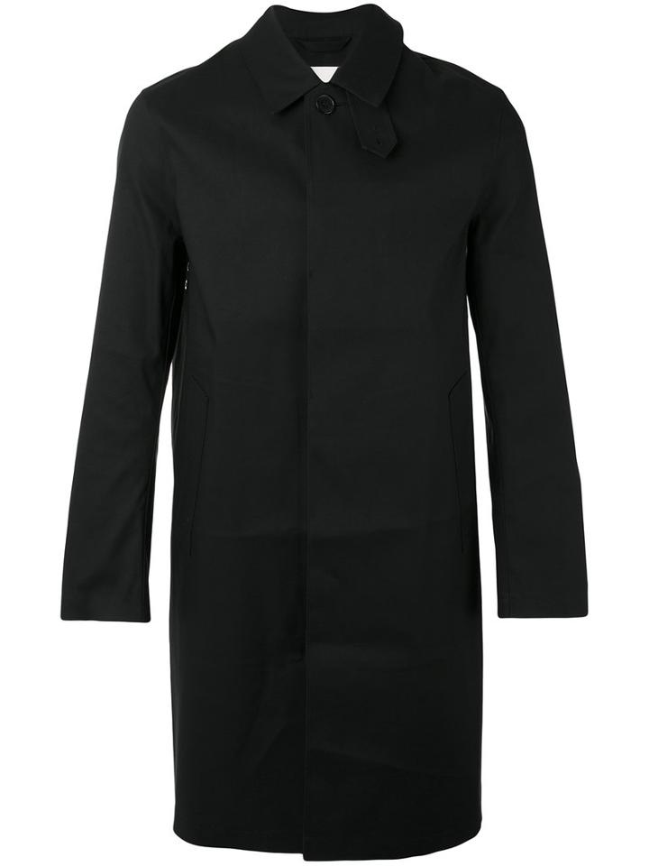 Mackintosh Single Breasted Coat, Men's, Size: 44, Black, Cotton
