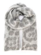 Stella Mccartney Leopard Intarsia Scarf - Grey