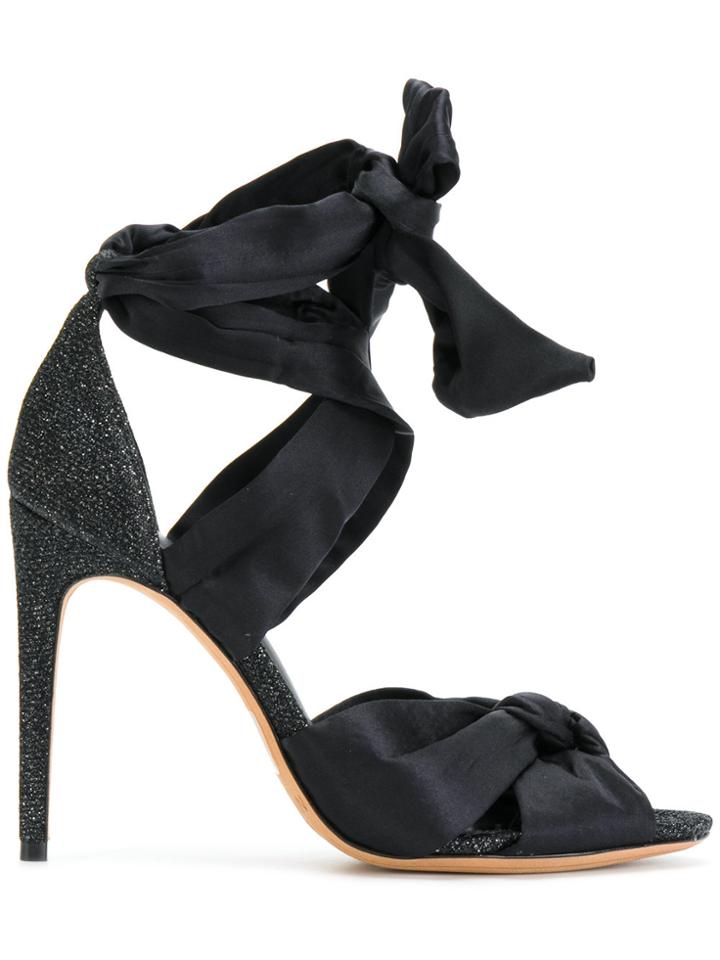 Alexandre Birman Tied Heeled Sandals - Black