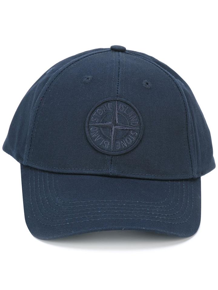 Stone Island - Logo Baseball Cap - Men - Cotton - L, Blue, Cotton