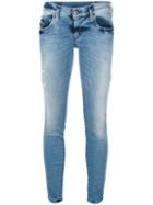 Diesel Cropped Skinny Jeans, Women's, Size: 27, Blue, Cotton/polyester/spandex/elastane