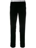 Ermanno Ermanno Cropped Logo Trousers - Black