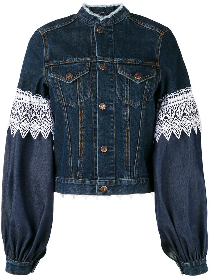 Forte Couture - Athos Lace And Denim Jacket - Women - Cotton/polyester - 42, Women's, Blue, Cotton/polyester