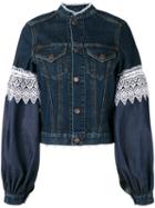 Forte Couture - Athos Lace And Denim Jacket - Women - Cotton/polyester - 42, Women's, Blue, Cotton/polyester