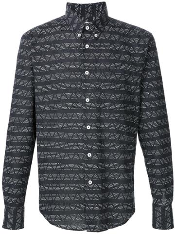 Naked And Famous Triangle Print Shirt - Black