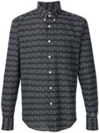 Naked And Famous Triangle Print Shirt - Black