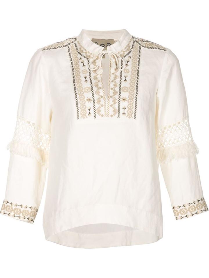 Sea Embroidered Bib Top
