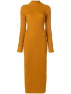 Preen By Thornton Bregazzi Ribbed Knit Allegra Dress - Yellow & Orange