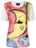 Moschino Moon Print T-shirt - Pink & Purple