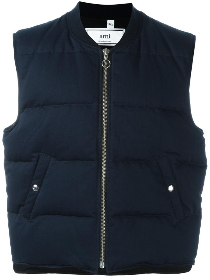 Ami Alexandre Mattiussi Sleeveless Down Jacket - Blue