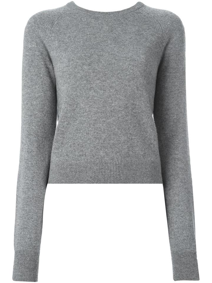 Equipment Classic Knitted Jumper, Women's, Size: Small, Grey, Cashmere