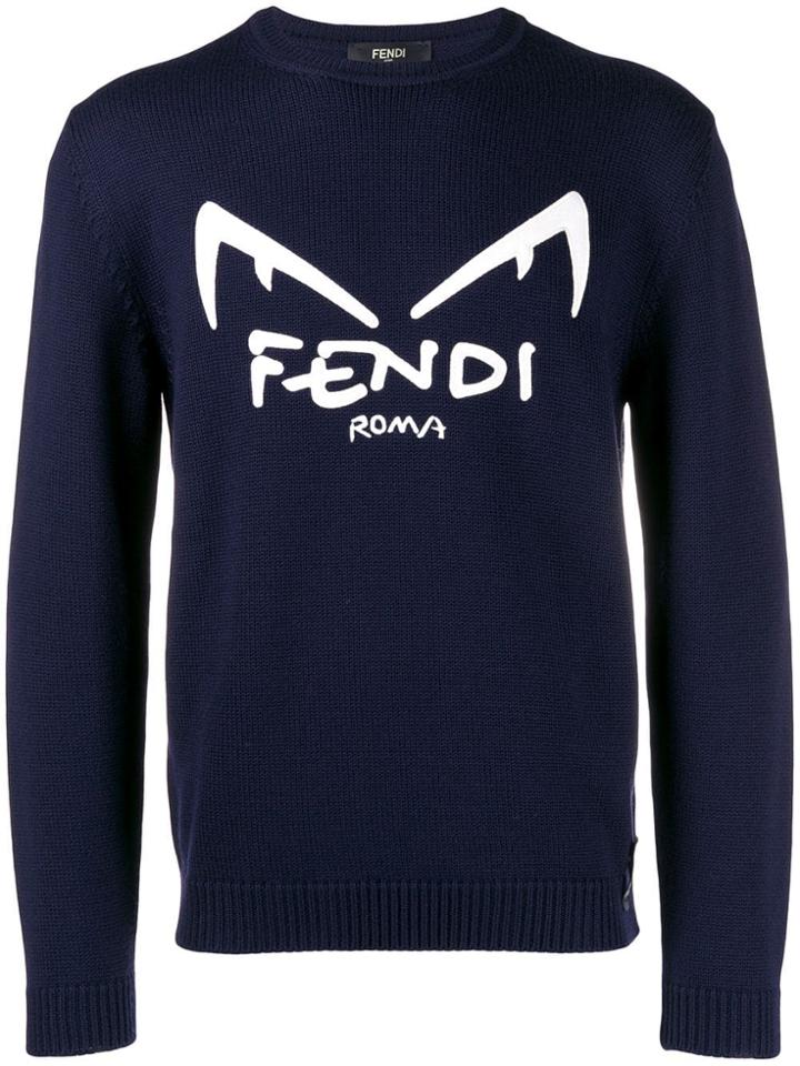 Fendi Bag Bugs Jumper - Blue