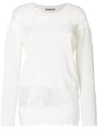Ermanno Scervino Lace Sweater - White