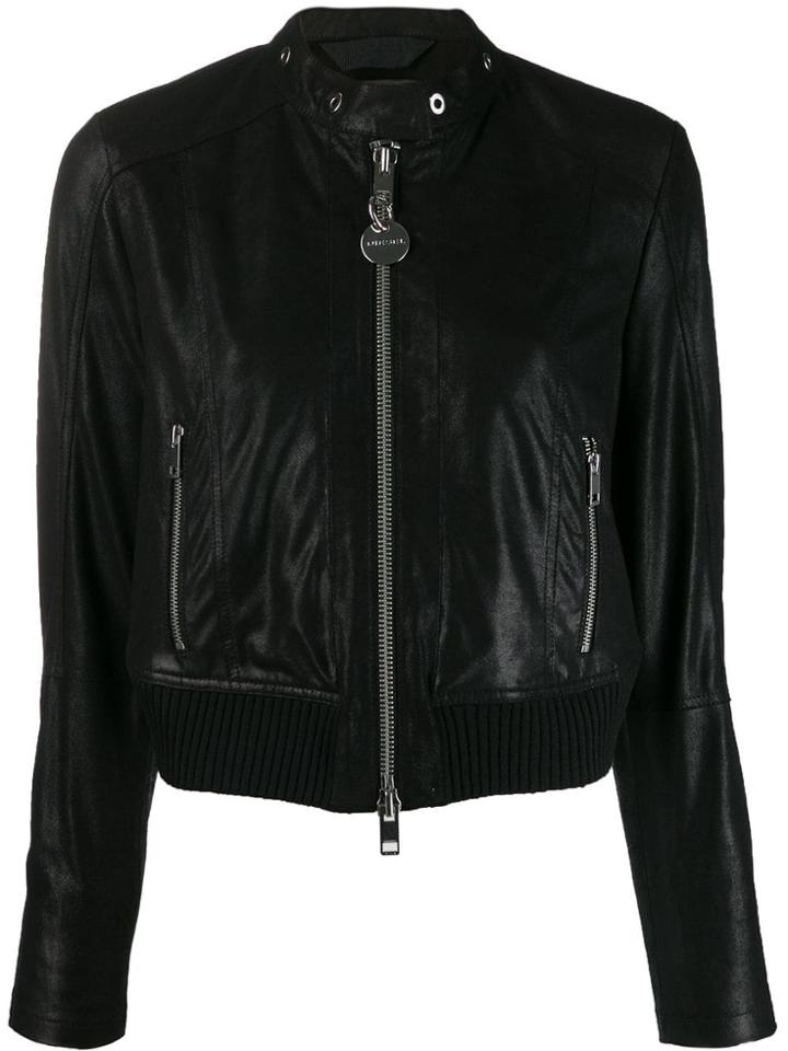 Diesel Cropped Racer Jacket - Black