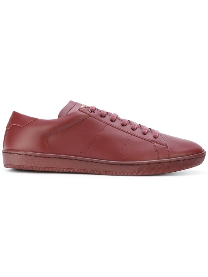 Saint Laurent Lace-up Sneakers - Red