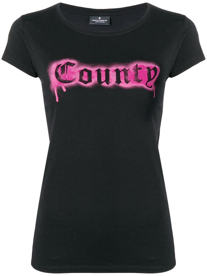 Marcelo Burlon County Of Milan Fitted Crew Neck T-shirt - Black
