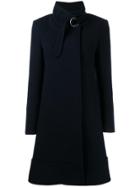 Chloé Belted Stand-up Collar Coat - Blue