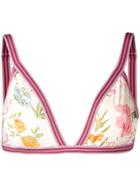 Zimmermann Floral Print Bikini Top - Neutrals