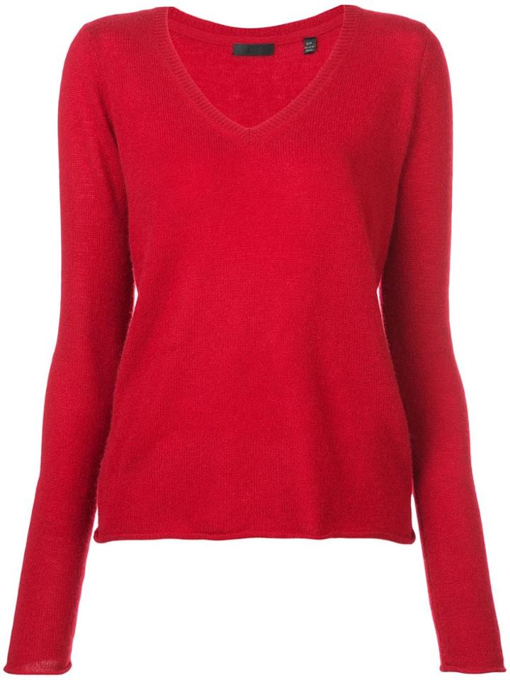 Atm Anthony Thomas Melillo V-neck Knit Jumper - Red