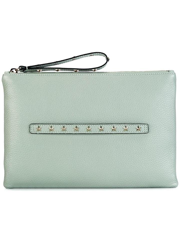 Red Valentino Star Stud Clutch, Women's, Green, Leather