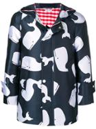 Thom Browne Whale Icon Raglan Raincoat - Blue