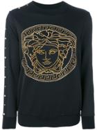 Versace Medusa Studded Sweater - Black
