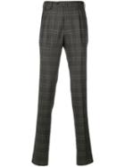 Pt01 - Plaid Tailored Trousers - Men - Virgin Wool - 48, Grey, Virgin Wool
