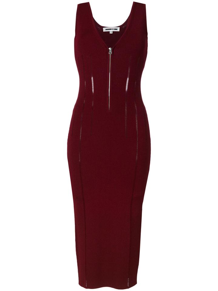 Mcq Alexander Mcqueen Zipped Dress - Red