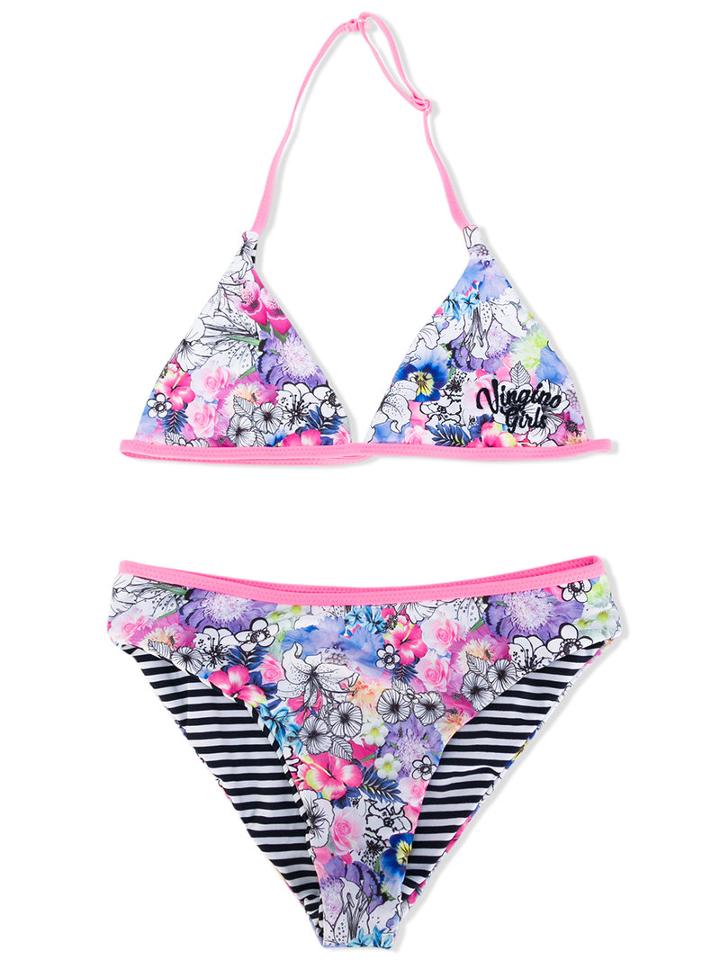Vingino - Flower Print Bikini Set - Kids - Polyamide/polyester/spandex/elastane - 14 Yrs, Pink