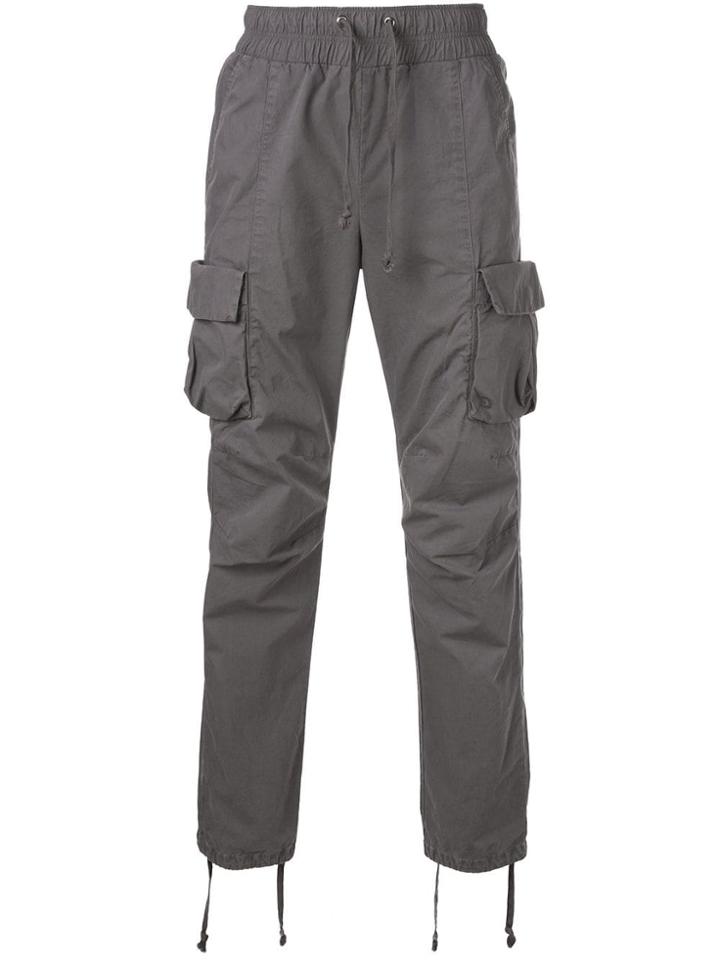 John Elliott Mid-rise Cargo Trousers - Grey