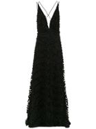 Tufi Duek Embroidered Long Dress - Black