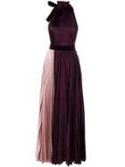 Roksanda Pleated Bicolour Dress, Women's, Size: 10, Pink/purple, Silk/cotton/acetate